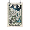 Nightfall Castle Map — Satin Poster